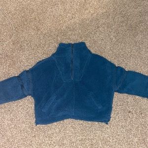 Free People Movement Blue NWOT Quarter Zip Fleece